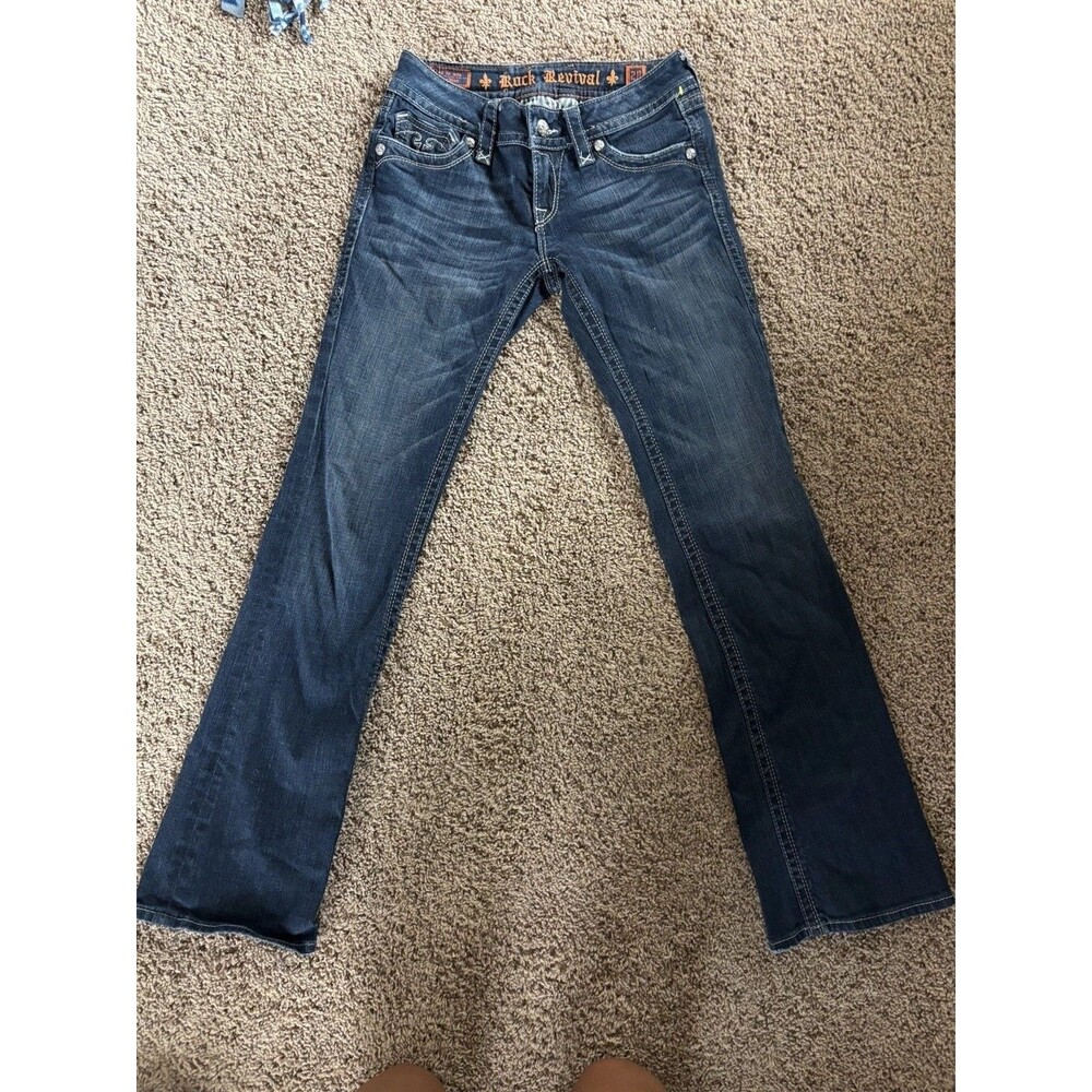 Rock revival Women’s Jeans Deborah Boot Cut Size 28 Dark Wash Excellent Shape